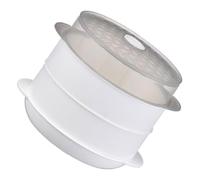 Luxshiny Autocuiseur Électrique Blanc en Pp Double Couche, Cuiseur Vapeur Pratique et Commode pour Cuisiner la Vapeur Poissons et Légumes