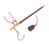 Luxshiny Balance à Manche en Bois Traditionnelle Crochet Suspendu, Échelle Multifonction Facile à Utiliser en Bois et Cuivre, Décoration Vie Quotidienne