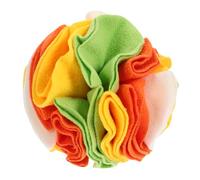 Luxshiny Balle à Renifler pour Chien Jouet à Mâcher Anti-Fuite Balle d'alimentation pour Animaux De Compagnie 15 Cm Colorée Orange Vert Jaune Blanc Exercice Olfactif pour Chiens