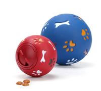 Luxshiny Balle pour Chien en TPR Rouge Fuite de Nourriture, Jouet Éducatif pour Développer L'intelligence et Attirer par L'odeur, pour L'entraînement des Animaux