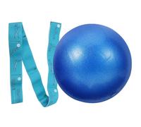 Luxshiny Bande Élastique de Fitness Bleue 8 Boucles Ballon de Yoga de 25 Cm Bleu Ensemble 2 Pièces pour Étirement, Renforcement Musculaire et Exercices D’équilibre à Domicile