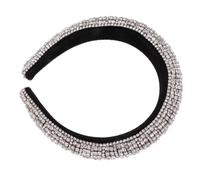 Luxshiny Bandeau en Cristal Baroque pour Femme Strass Argentés, Non Décolorant et Résistant la Déformation, pour Festivals et Fêtes