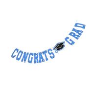 Luxshiny Banderole Cadeau de Diplôme Décoration Suspendue en Papier Bleu Impression Claire et Style Unique pour Fête de Remise de Diplôme pour Graduation Party