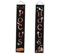 Luxshiny Banderole Halloween Suspendue Noire Décorations Porte Pour Fêtes Intérieures Et Extérieures
