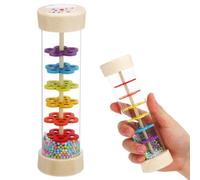 Luxshiny Bâton de Pluie en Bois pour Enfants, Instrument de Musique D'éveil pour Les Tout-Petits, Jouet Musical Et Cognitif pour Jouer Et Apprendre