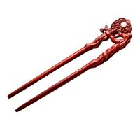 Luxshiny Bâtonnets à Cheveux Vintage en Bois Sculpté Plumier Style Chinois Double Fourche pour Chignon Accessoire Cheveux Mariage et Coiffure Femmes et Adolescentes Accessoires pour