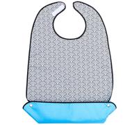 Luxshiny Bavoir pour Personnes Âgées Confortable et Résistant en Polyester Bouton, Design Humain, Léger, pour Festivals et Repas des Seniors