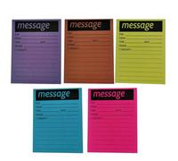 Luxshiny Bloc-notes Autocollants Colorés Fluorescents 5pcs en Papier Auto-adhésif sans Traces pour Fournitures Scolaires et Bureau