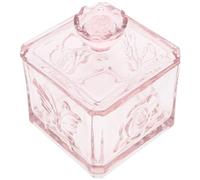 Luxshiny Bocal en Verre Hermétique Carré 1,2 L Motif en Relief, Récipient Alimentaire Transparent pour Rangement la Cuisine, Boîte à Thé et Céréales, Couvercle Étanche, Pot de Conservation