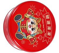 Luxshiny Boîte à Biscuits Ronde Nouvel An Contenant Sucré Pour Bonbons Et Gourmandises Comme De Fête Et Pour Douceurs