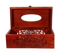 Luxshiny Boîte À Mouchoirs en Acajou 8.66X4.72X3.35 Pouces Support De Tissus pour Bureau Salle De Bain Décoration Intérieure Élégante
