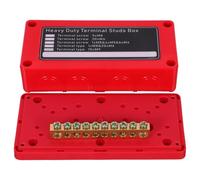 Luxshiny Boîte de Distribution d'alimentation Barre Omnibus 10 Positions en Plastique et Alliage, Gestion de L'énergie pour Voiture et Équipements Marins, Résistante aux Intempéries