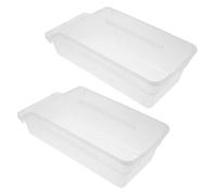 Luxshiny Boîte de Rangement pour médicaments 2 pièces en Plastique Blanc avec Frontale pour Usage en Pharmacie et tri