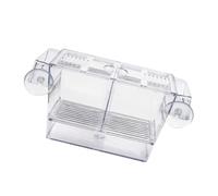 Luxshiny Boîte d'Incubation Transparente pour Poissons Double Isolation Flottante, pour L'Élevage de Guppys et Bettas en Aquarium, Dimensions 22X9,5X10 CM, Prévention des Maladies