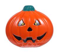 Luxshiny Boîte Métallique pour Halloween Orange en Forme de Citrouille Facile à Ouvrir avec Couvercle, Aspect Festif Classique pour Éclairage D'ambiance et Célébrations