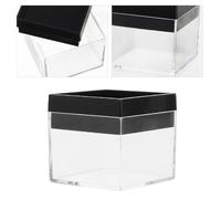 Luxshiny Boîte Rangement Minéraux Plastique Transparent 10 Pièces Carrées Couvercle pour Présentation et Conservation
