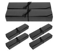 Luxshiny Boîtes D'emballage pour Chocolat Rangement Facile 6 Pièces en Papier Noir 6 Compartiments, Sécurité Alimentaire pour Offrir des Truffes