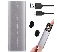 Luxshiny Boîtier pour Disque Dur Externe : Boîtier SSD NVMe USB 3.1 Type-C | Double pour SSD NVMe et M.2 | Transfert de données Rapide | Portable pour Ordinateurs Portables