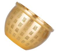 Luxshiny Bol Feng Shui Cuivre Pur Petit Bassin à Trésor Chanceux pour Décoration de Bureau et Centre de Table Résistant et Élégant Cadeau Feng Shui pour Prospérité