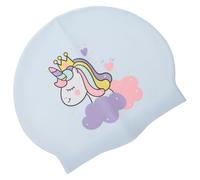 Luxshiny Bonnet de Bain en Silicone Bleu Extensible pour Adultes et Famille, Facile à Porter, Réduit la Friction, pour Camping et Natation