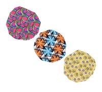 Luxshiny Bonnet de Nuit en Satin pour Garçon et Filles, Lot de 3 Pièces, Respirant et Élastique, Forme Ronde Confortable, pour Protéger les Cheveux Pendant le Sommeil