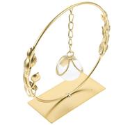 Luxshiny Boule de Cristal Décorative de Blé, Ornement Décoratif en Cristal et Métal, Décoration Salon Moderne pour Table, Accessoire Intérieur Commémoratif, Design Minimaliste Élégant,