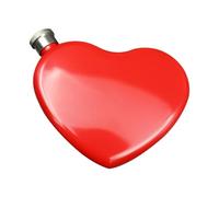 Luxshiny Bouteille à Vin Mini Portable 120 Ml en Acier Inoxydable, Flasque Extérieure de Cœur, Adaptée aux Sorties en Plein Air et Randonnées