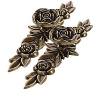 Luxshiny Boutons de Meuble Forme Rose Lot de 2 Poignées en Métal pour Armoire et Commode Chambre