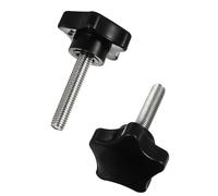 Luxshiny Boutons de Serrage en Étoile M8 X 40 Mm, 2 Pièces, Poignée Plastique Noire Diamètre 38 Mm, Vis Manuelle de Serrage Industrielle, Écrous Métalliques pour Équipements Mécaniques