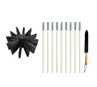 Luxshiny Brosse de Cheminée Nylon Flexible Kit Ramonage Tiges Nettoyage Conduit et Brosse Sèche-Linge pour Évacuation Poussière
