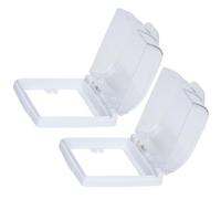 Luxshiny Cache-sonnette Étanche Transparent 2pcs en Abs Protection Pluie pour Sonnette Extérieure et Machine de Pointage Prolongée