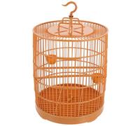 Luxshiny Cage Suspendue pour Petits Oiseaux et Petits Animaux Cage Ronde Plastique Design Élégant avec Porte Sécurisée Adaptée pour Perroquets Hamsters et Oiseaux Décoratifs