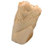 Luxshiny Caissettes à Cupcakes Tulipe en Papier Alimentaire Naturel 100 Pcs, Moules à Muffins Résistants à L’huile la Chaleur, pour Pâtisserie, Fêtes et Anniversaires