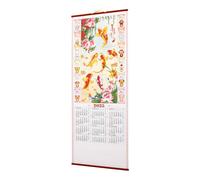 Luxshiny Calendrier Mural Chinois 2025 Année Serpent Calendrier Suspendu Vintage Année Lunaire Calendrier Agenda Planificateur Pour Le Bureau À Domicile