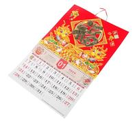 Luxshiny Calendrier Mural Imprimé Clair de Style Chinois Traditionnel pour L'année Dragon 2024, Calendrier Quotidien en Papier, de Diplôme pour Coupe Monde et Décoration Maison
