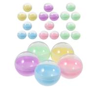 Luxshiny Capsules Rondes Semi-Transparentes Macaron 32mm pour Distributeur de Chewing-Gums Garçon et Filles DIY Loisirs Créatifs Fête 100 Pièces Multicolores