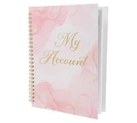 Luxshiny Carnet de Registre de Chèques Rose en Papier 60 Pages, Gestion Financière Pratique et Mise en Page Conviviale pour Suivi Bancaire Personnel