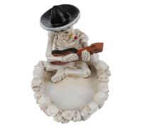 Luxshiny Cendrier Coupe-Vent en Résine Forme Crâne pour Intérieur et Terrasse, Design Unique et Utilisation Longue Durée, Accessoire Essentiel pour Décoration Halloween