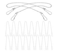 Luxshiny Chaîne Suspendre en Acier Inoxydable Argentée 30pcs, Support de Chaîne Robuste pour Affiches et Drapeaux, Solution Flexible pour Affichage Événementiel