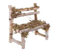 Luxshiny Chaise Miniature Bois, Banc Décoratif pour Jardin Féerique et Maison de Poupée, Accessoires Miniatures pour Décoration de Micro-Paysages et Espaces Intérieurs