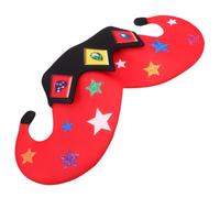 Luxshiny Chapeau de Clown D'halloween pour Adultes, Cône Rouge en Polyester | Style Pierrot Léger et Confortable, pour Costumes de Scène, Photos, Fêtes et Parades