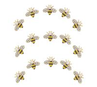 Luxshiny Charms pour Ongles 3d Forme Abeille en Alliage de Zinc Doré, Décoration Nail Art Créative Facile à Utiliser pour DIY Fête du Nouvel An, Lot de 20 Pièces