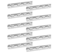 Luxshiny Charnières Décoratives en Fer Argenté pour Boîtes à Bijoux Anciennes, Ouverture à 180 Degrés, Coins Arrondis, Lot de 10, Usage Polyvalent pour Ateliers et Maisons