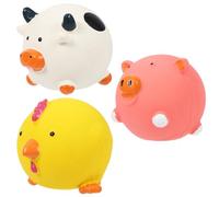 Luxshiny Chien en Latex 3pcs Son Couineur, Design Créatif et Forme Unique pour Réduire L'anxiété et Stimuler Le Jeu Interactif
