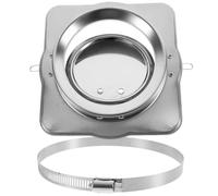 Luxshiny Clapet Anti-retour en Acier Inoxydable 160x160 Mm, Vanne D'arrêt pour Conduit de Cheminée et Hotte Cuisine, Clapet Anti-retour Silencieux Anti-fumée, Persienne D'aération Adaptée