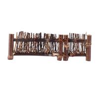 Luxshiny Clôture Décorative en Bambou Tissé Main Taille Moyenne Pliable 2 Volets Barrière Miniature pour Micro-Paysage Décoration Cérémonie du Thé et Bonsaï Accessoire Photo Naturel