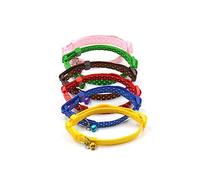 Luxshiny Collier à Clochettes pour Petit Chien Et Chat, Bande Légère Réglable en Plastique, Largeur 1,0 Cm, Couleur Bleue, Usage Quotidien pour Animaux De Compagnie