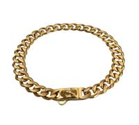 Luxshiny Collier Chien Résistant à l'usure en Acier Inoxydable Doré 15 Mm X 56 Cm, Accessoire Délicat pour Chiots, Collier Décoratif Adapté aux Petits Animaux de Compagnie