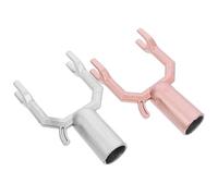 Luxshiny Connecteurs de Poteaux en Alliage D'aluminium 2pcs pour Étendage Linge Extérieur, Tête de Poteau à Linge Pratique et Résistante pour Suspendre Vêtements