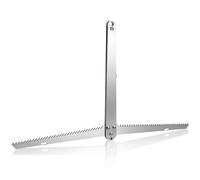Luxshiny Coupe-herbe Lame Dentelée Robuste Anti-rouille Pliable en Acier Inoxydable Outil de Bordure de Gazon Argentée pour Pêche pour Étang et Plan D'eau
